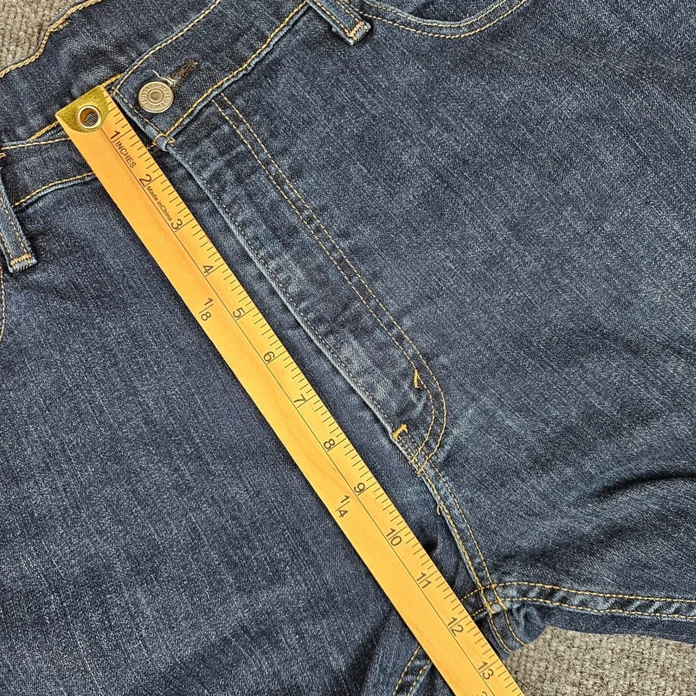 Levi's 513 Jeans Men's 38x34(32) Slim Straight Dark Wash Stretch Denim Casual